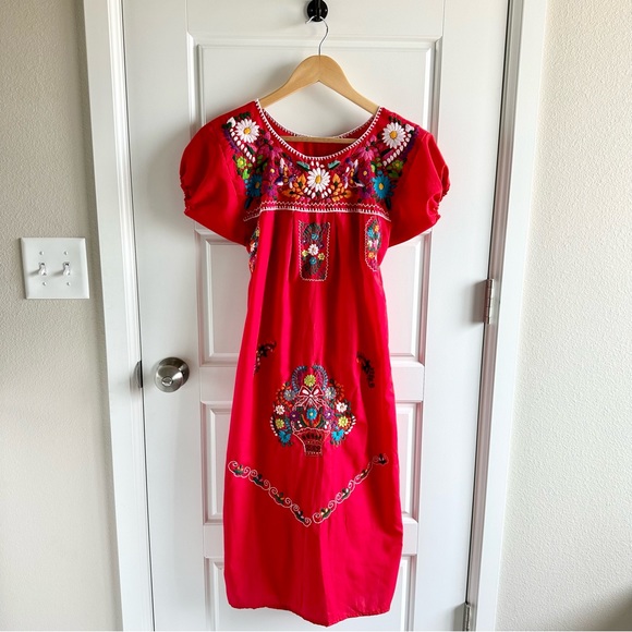 Embroidered Mexican Dress - Picture 3 of 6